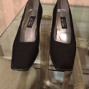 Stuart Weitzman linen pumps with patent heel